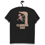 Climbing Blond Hair Dark Skin Tone Glasses Moustache & Chin Beard Dad T-Shirt