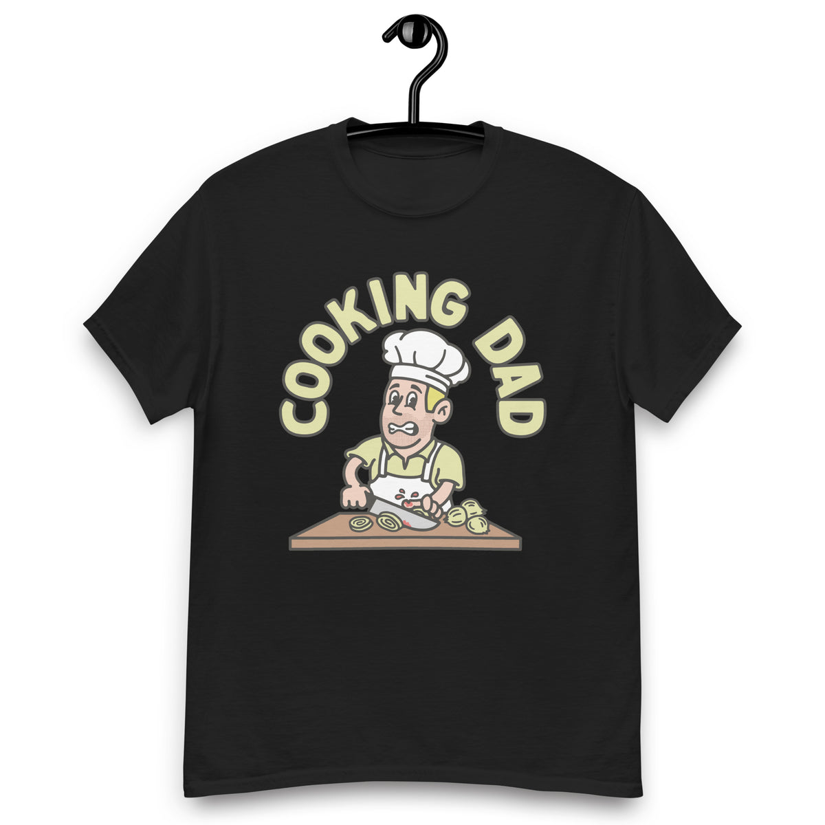 Cooking Blond Hair Light Skin Tone No-Glasses Stubble Dad T-Shirt
