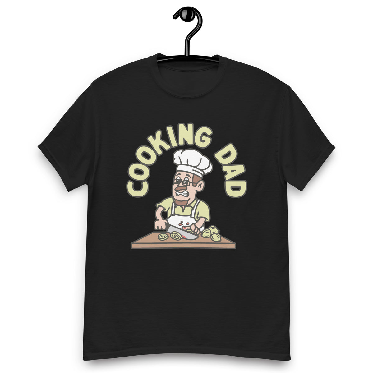 Cooking Brown Hair Light Skin Tone Glasses Moustache & Chin Beard Dad T-Shirt