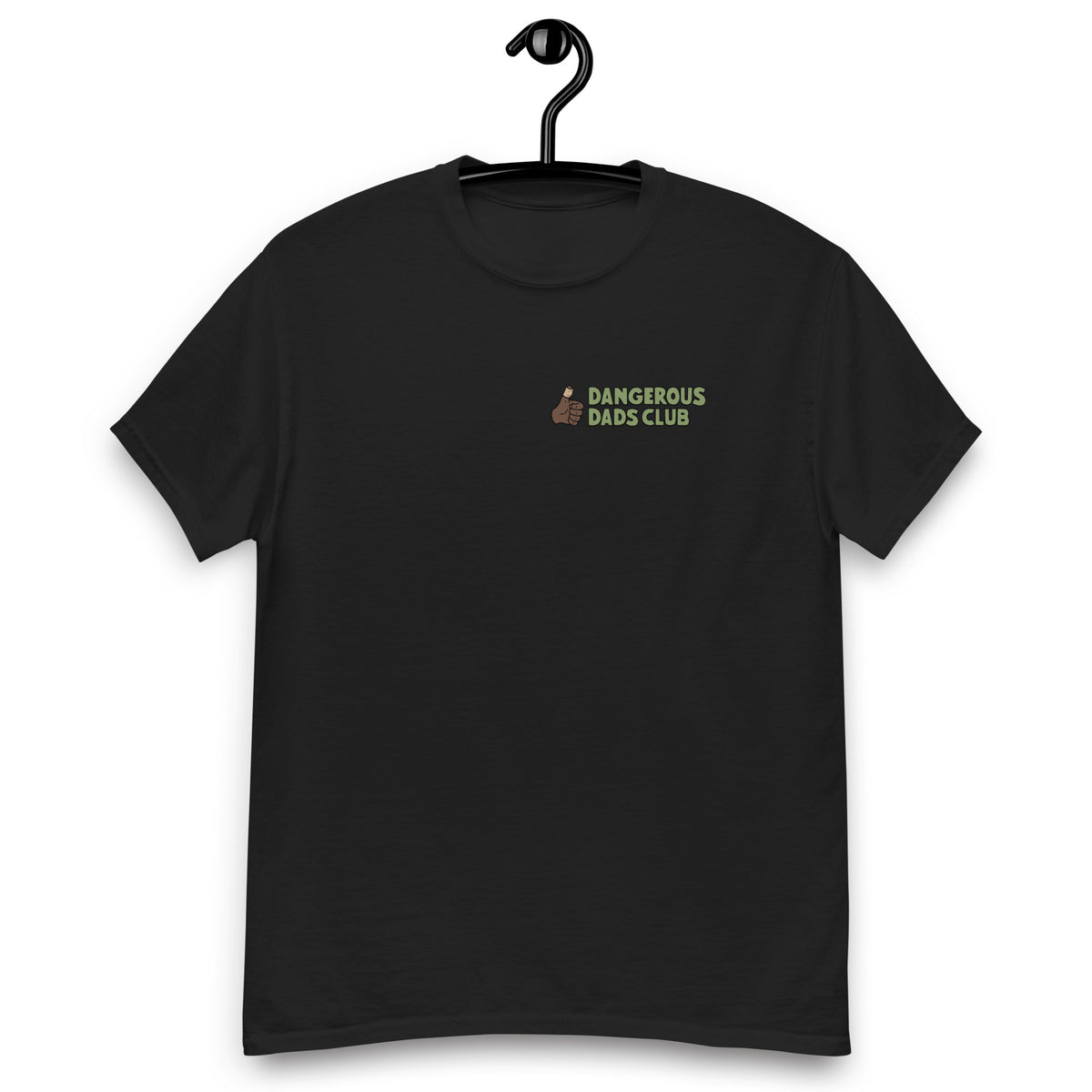 Golf Black Hair Dark Skin Tone Glasses Beard Dad T-Shirt