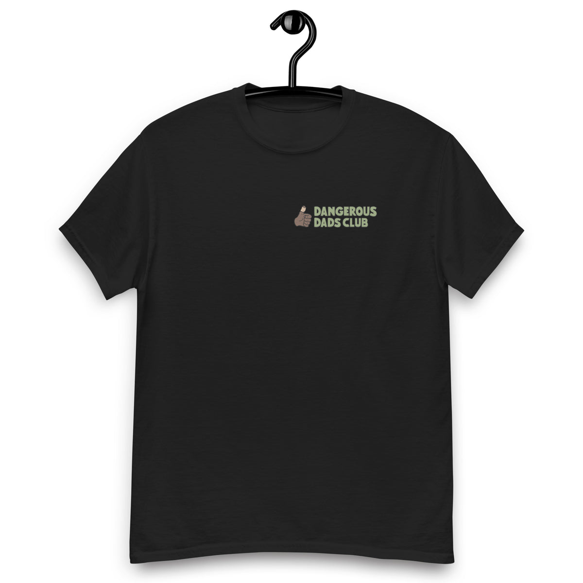 Golf Black Hair Dark Skin Tone Glasses Moustache Dad T-Shirt