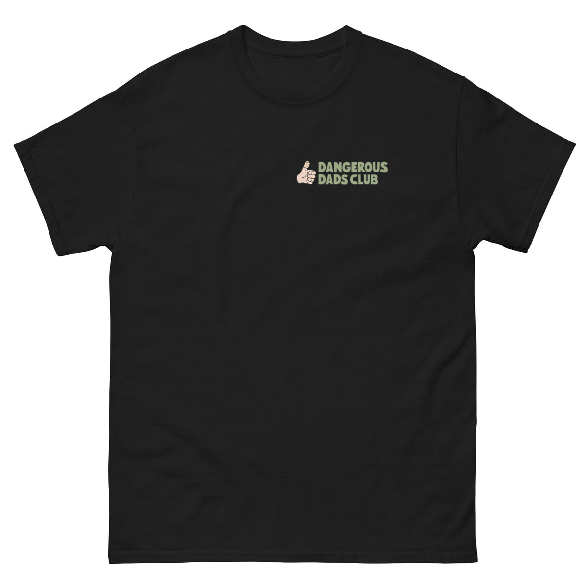Golf Black Hair Light Skin Tone Glasses Moustache Dad T-Shirt