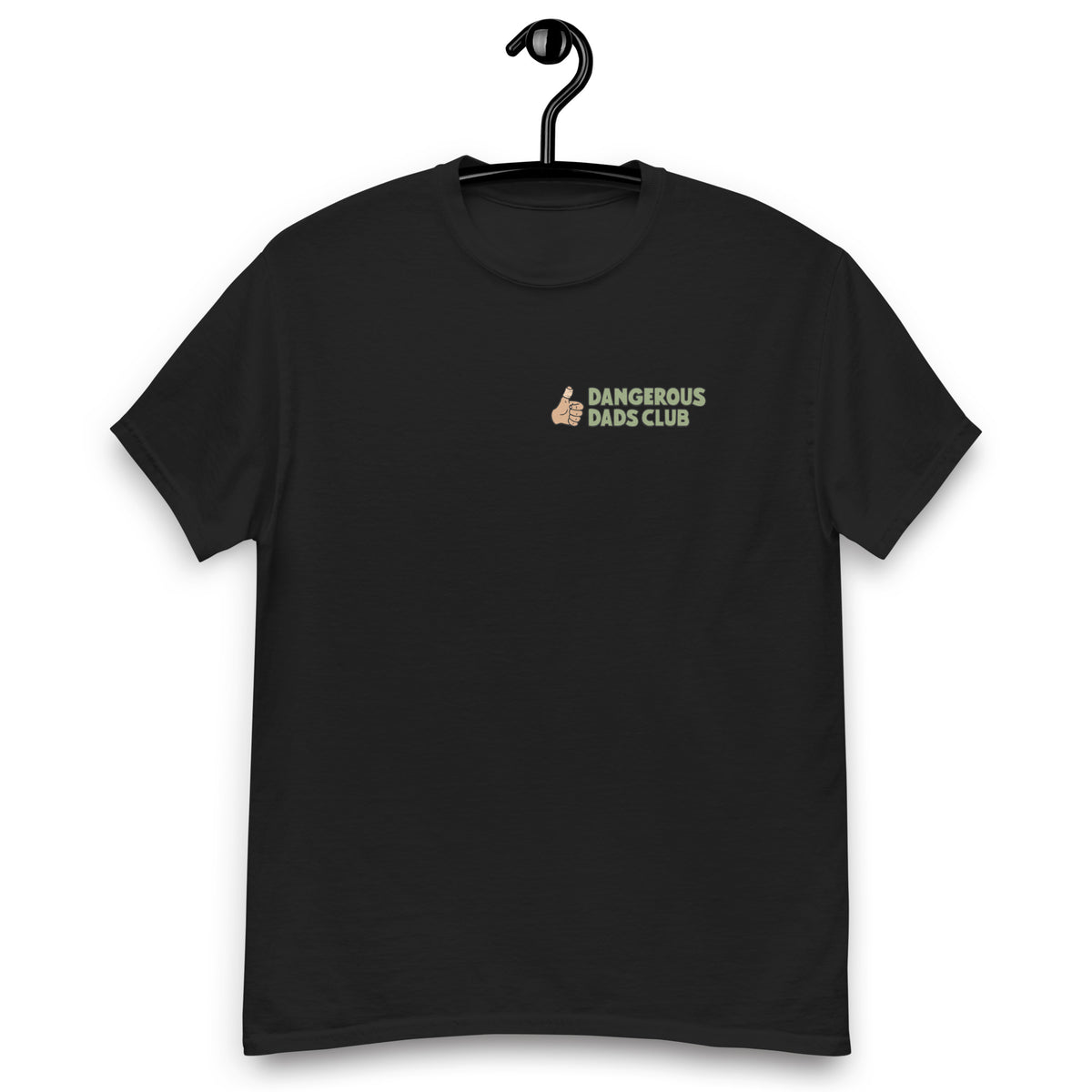 Golf Black Hair Tan Skin Tone No-Glasses Stubble Dad T-Shirt