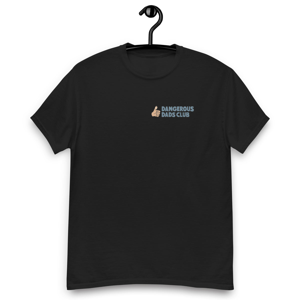 Running Black Hair Tan Skin Tone No-Glasses Stubble Dad T-Shirt