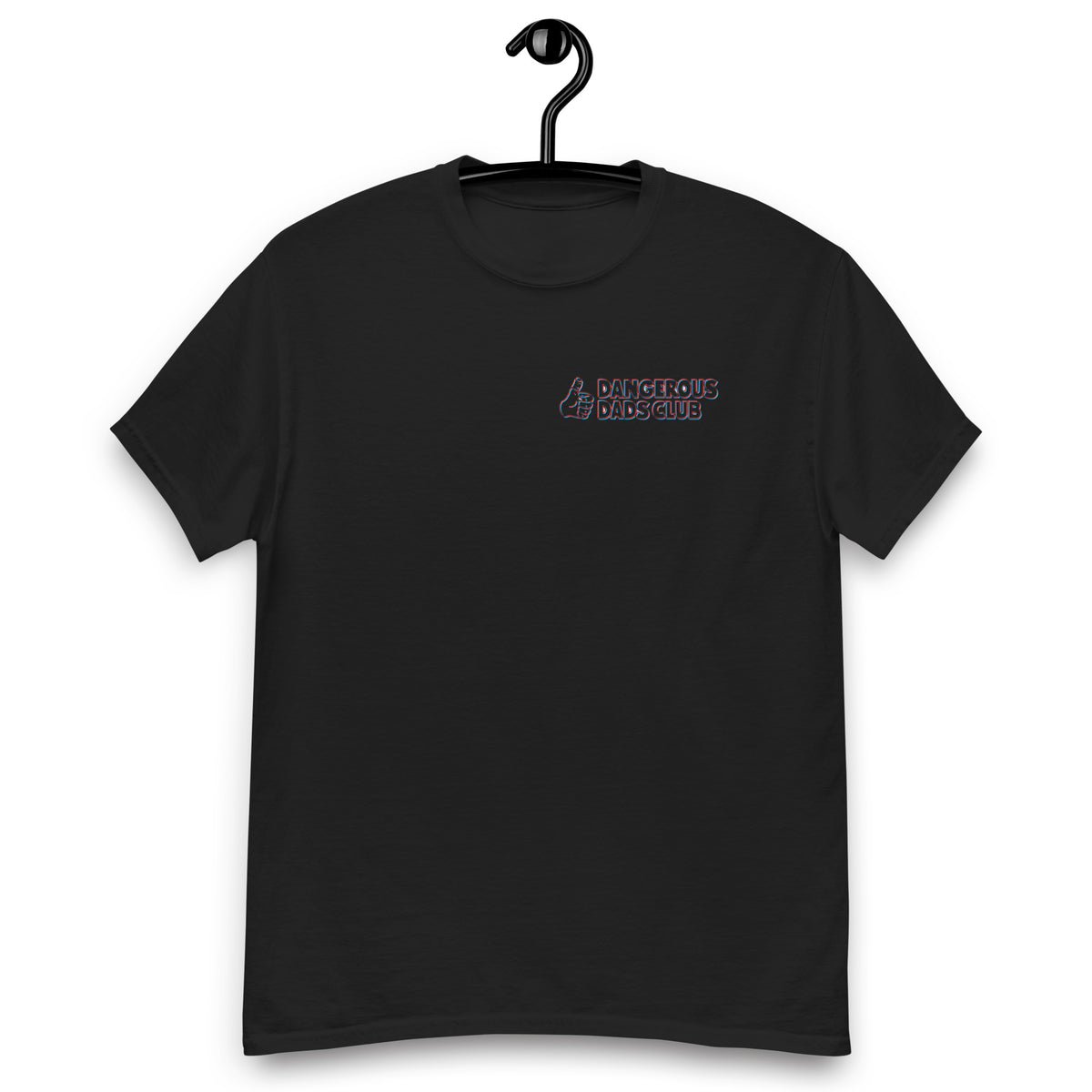 Dangerous Dads Club T-Shirt - red-blue outline logo