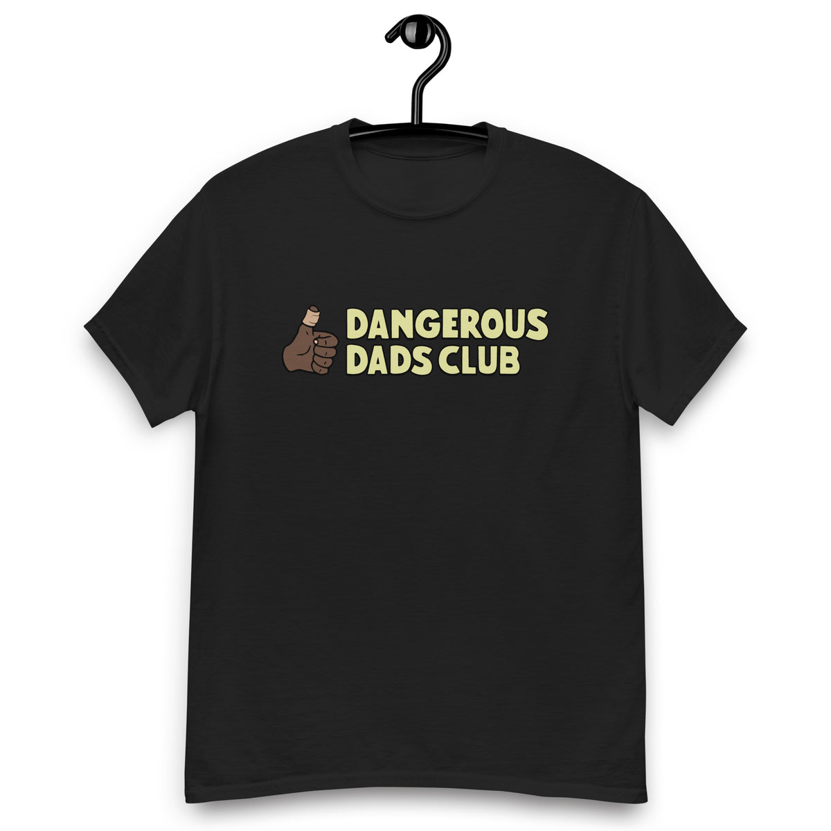 Dangerous Dads Club T-Shirt - yellow logo-dark thumb