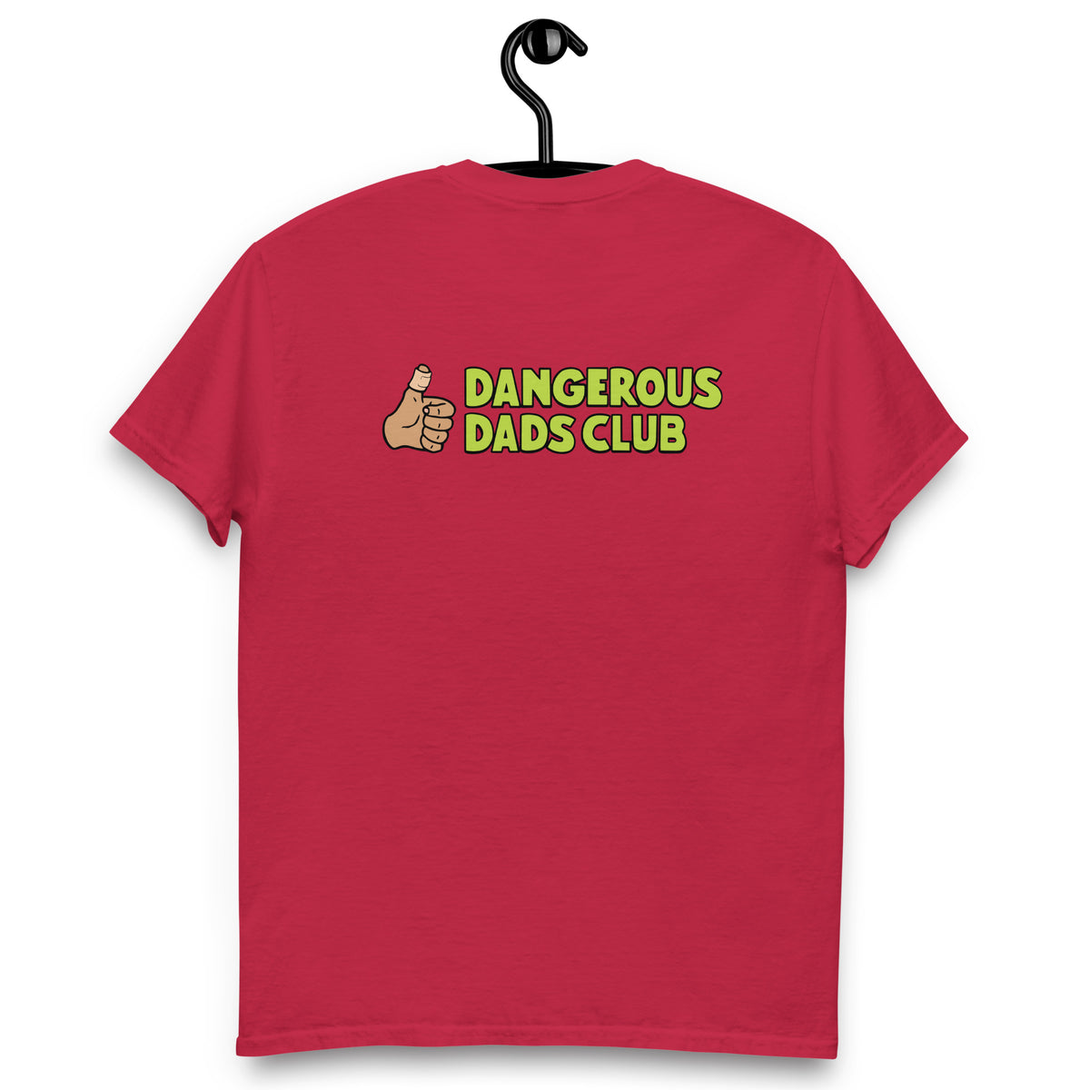 Dangerous Dads Club T-Shirt - L.Green logo with tan thumb