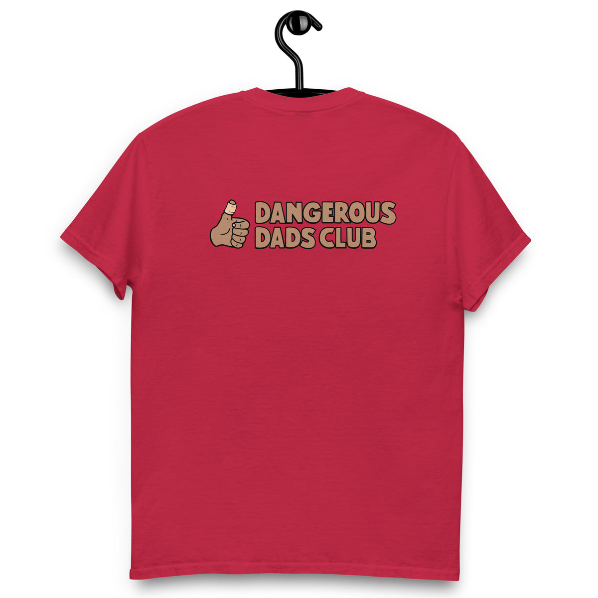 Dangerous Dads Club T-Shirt - Brown logo with tan thumb