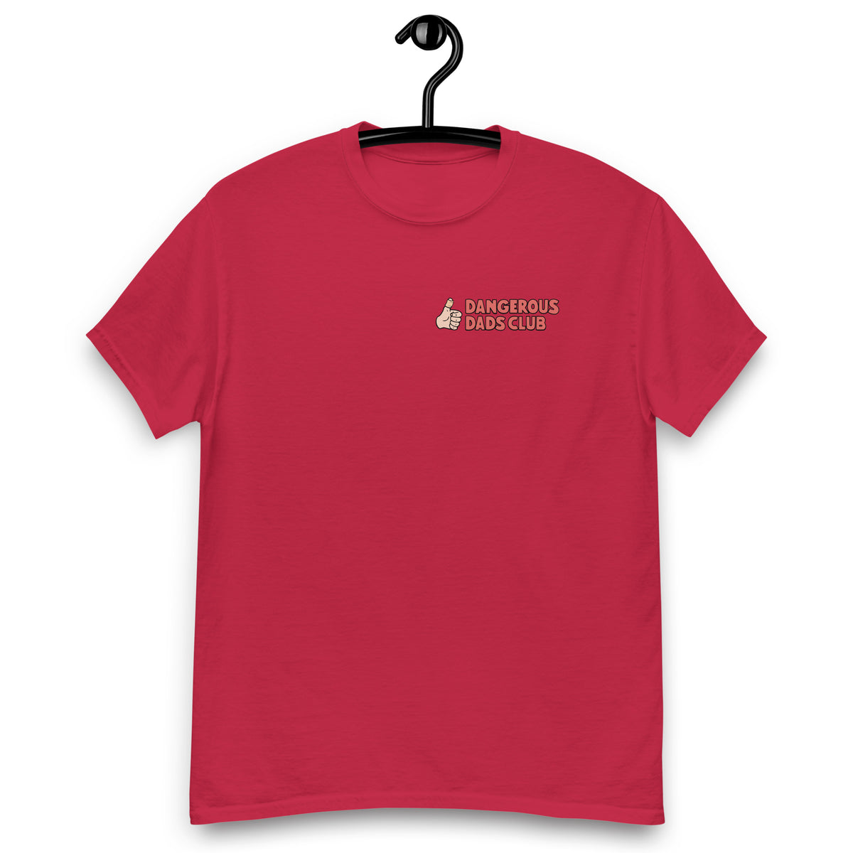 Dangerous Dads Club T-Shirt - red logo with light thumb