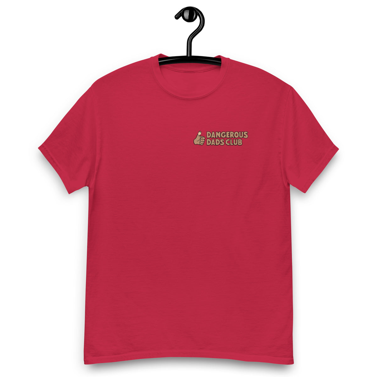 Dangerous Dads Club T-Shirt - Brown logo with tan thumb