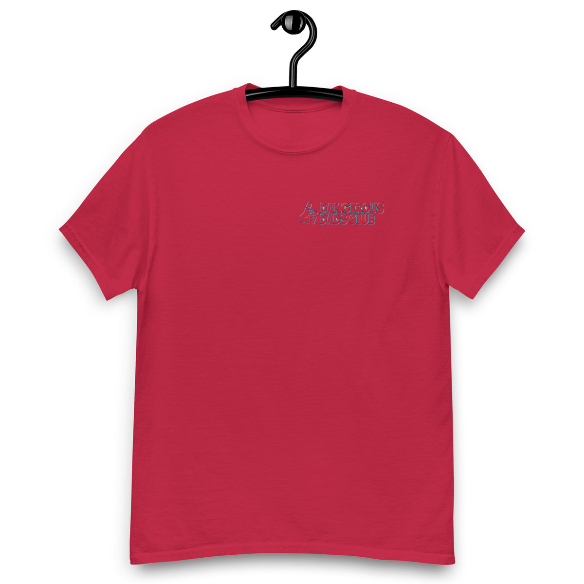 Dangerous Dads Club T-Shirt - red-blue outline logo