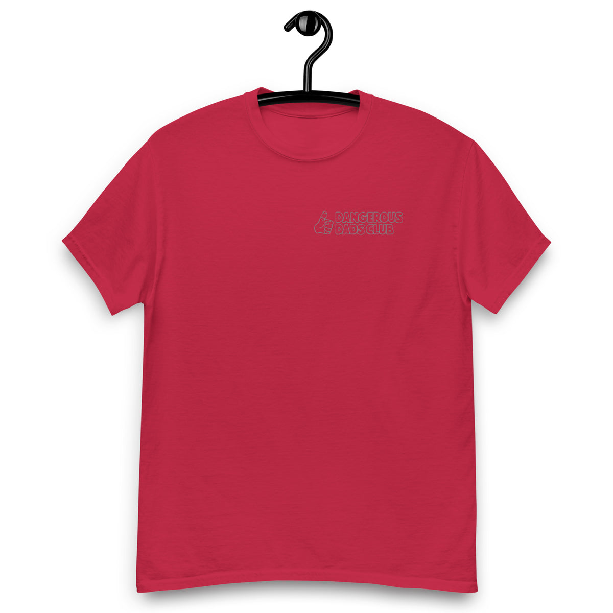 Dangerous Dads Club T-Shirt - grey outline logo
