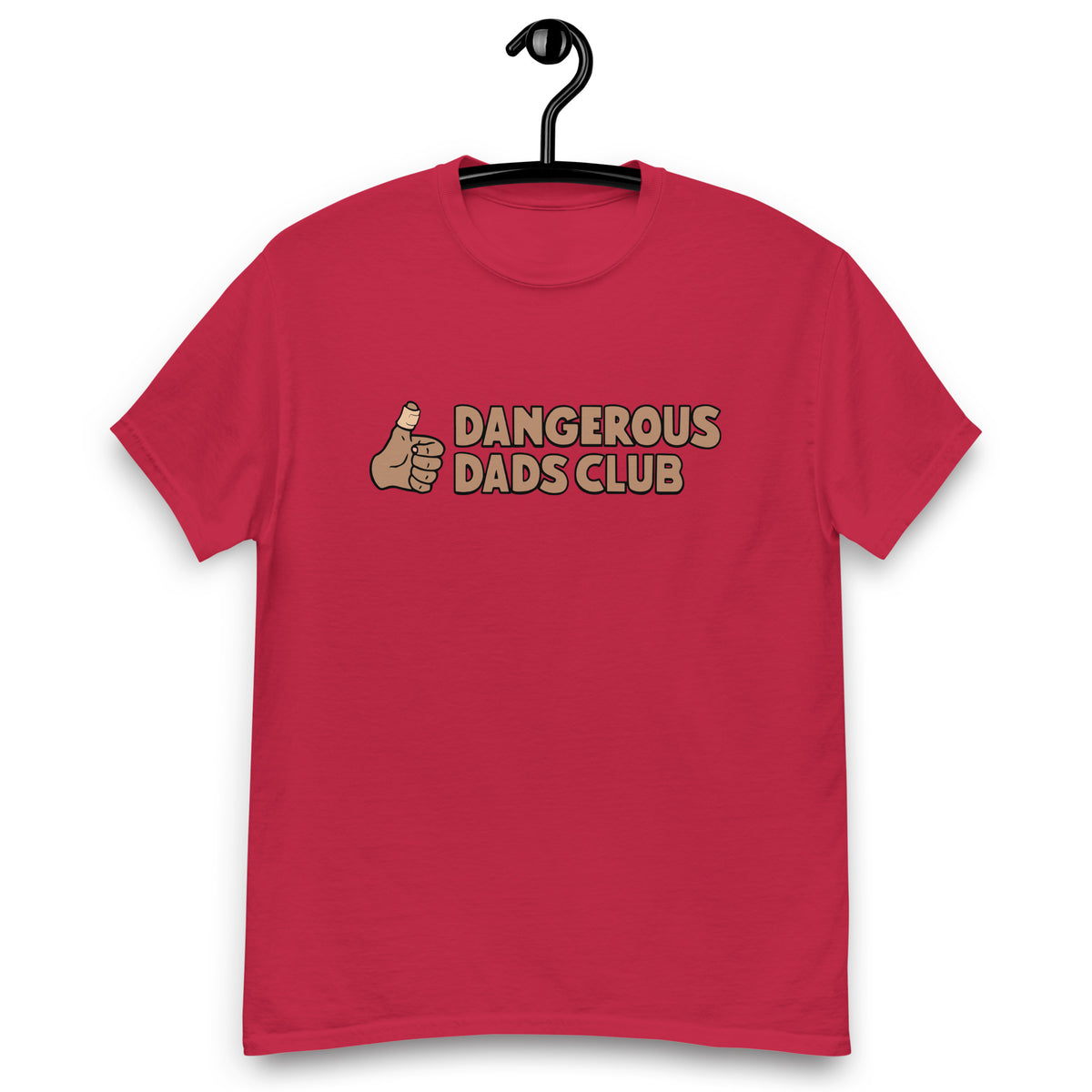 Dangerous Dads Club T-Shirt - Brown logo - tan thumb