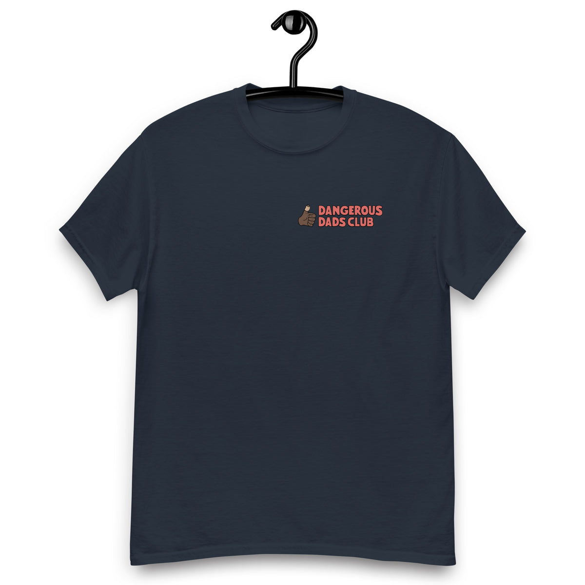 Dangerous Dads Club T-Shirt - red logo with dark thumb
