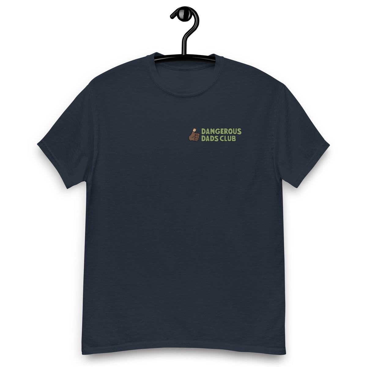 Dangerous Dads Club T-Shirt - Green logo with dark thumb
