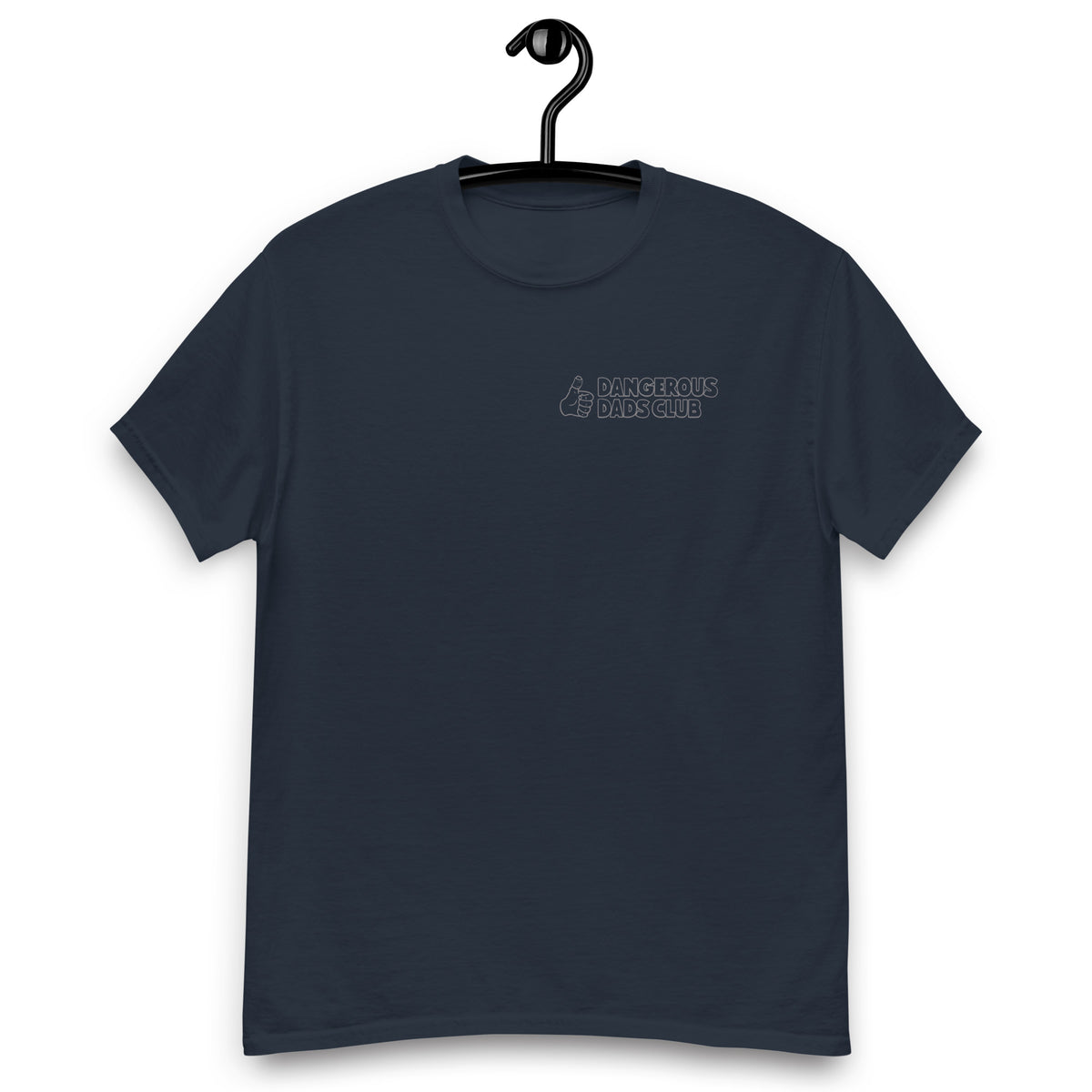 Dangerous Dads Club T-Shirt - grey outline logo