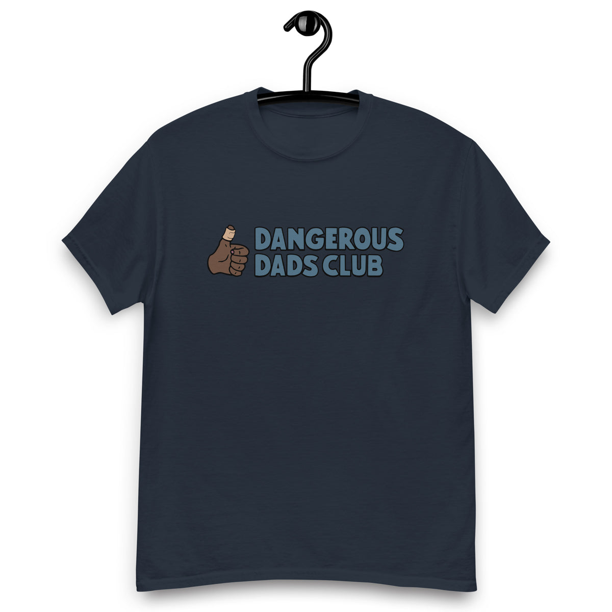 Dangerous Dads Club T-Shirt - Blue logo-dark thumb