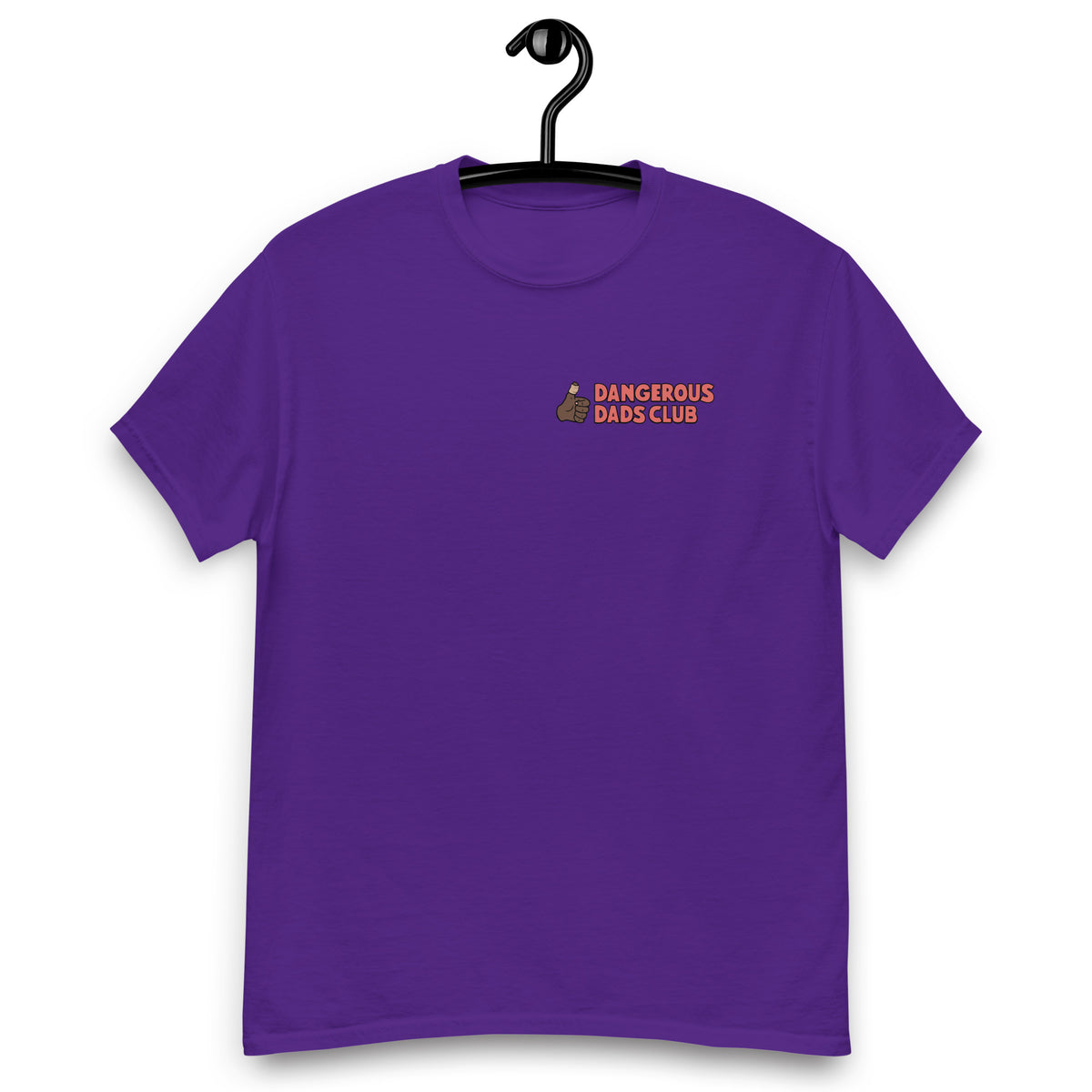 Dangerous Dads Club T-Shirt - red logo with dark thumb