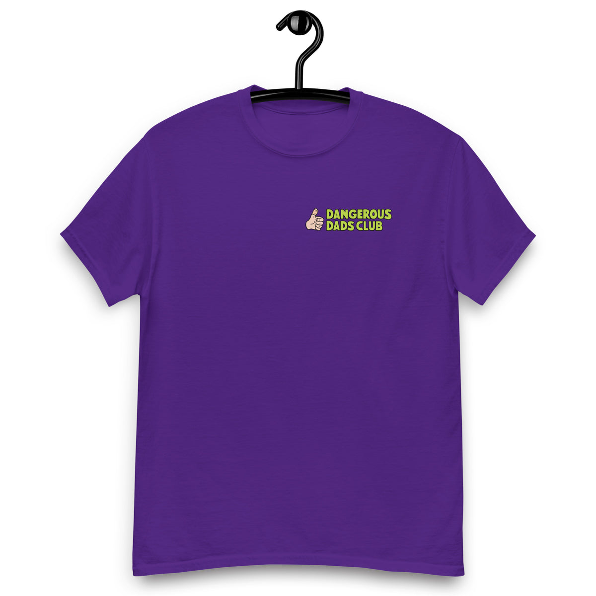 Dangerous Dads Club T-Shirt - L.Green logo with light thumb