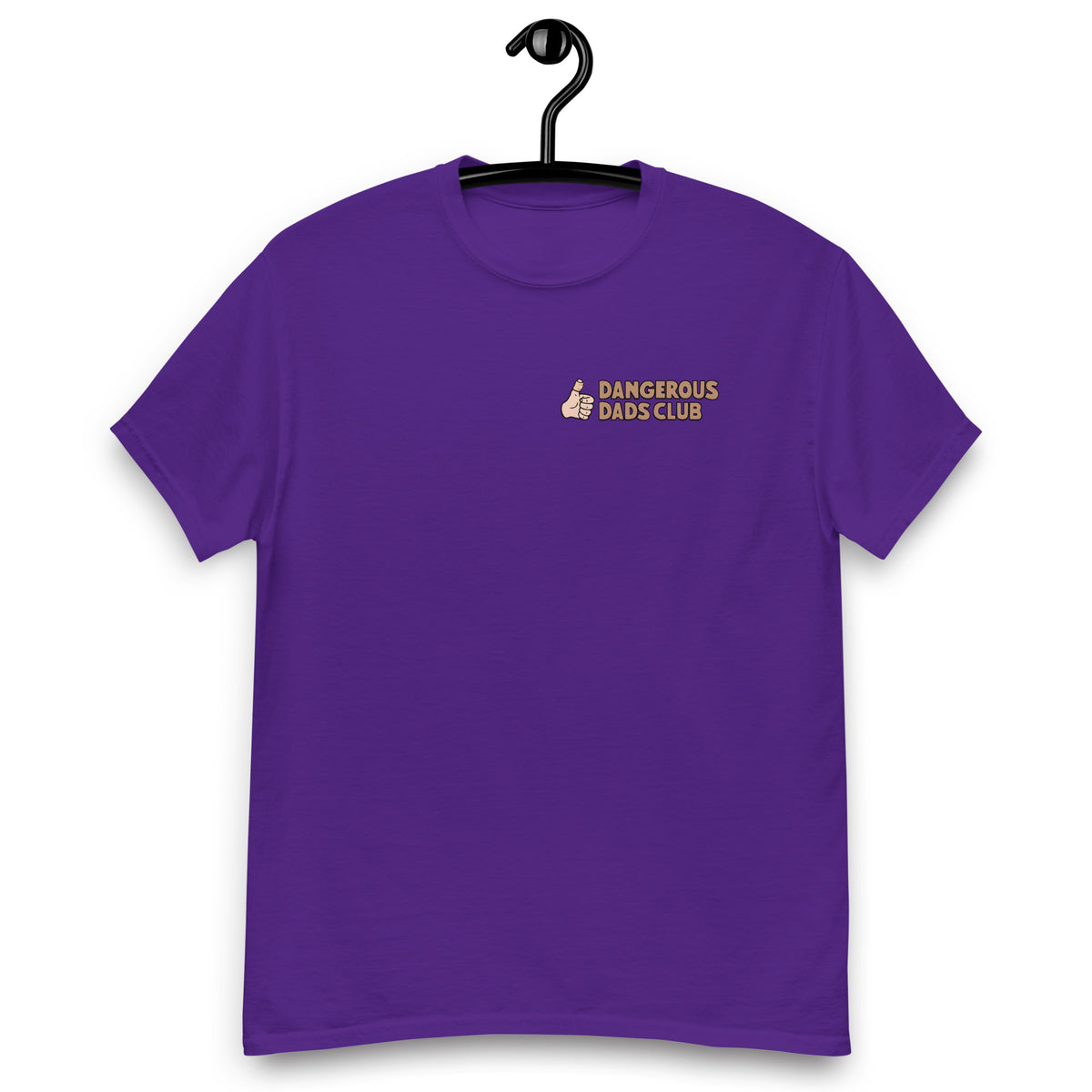 Dangerous Dads Club T-Shirt - Brown logo with light thumb
