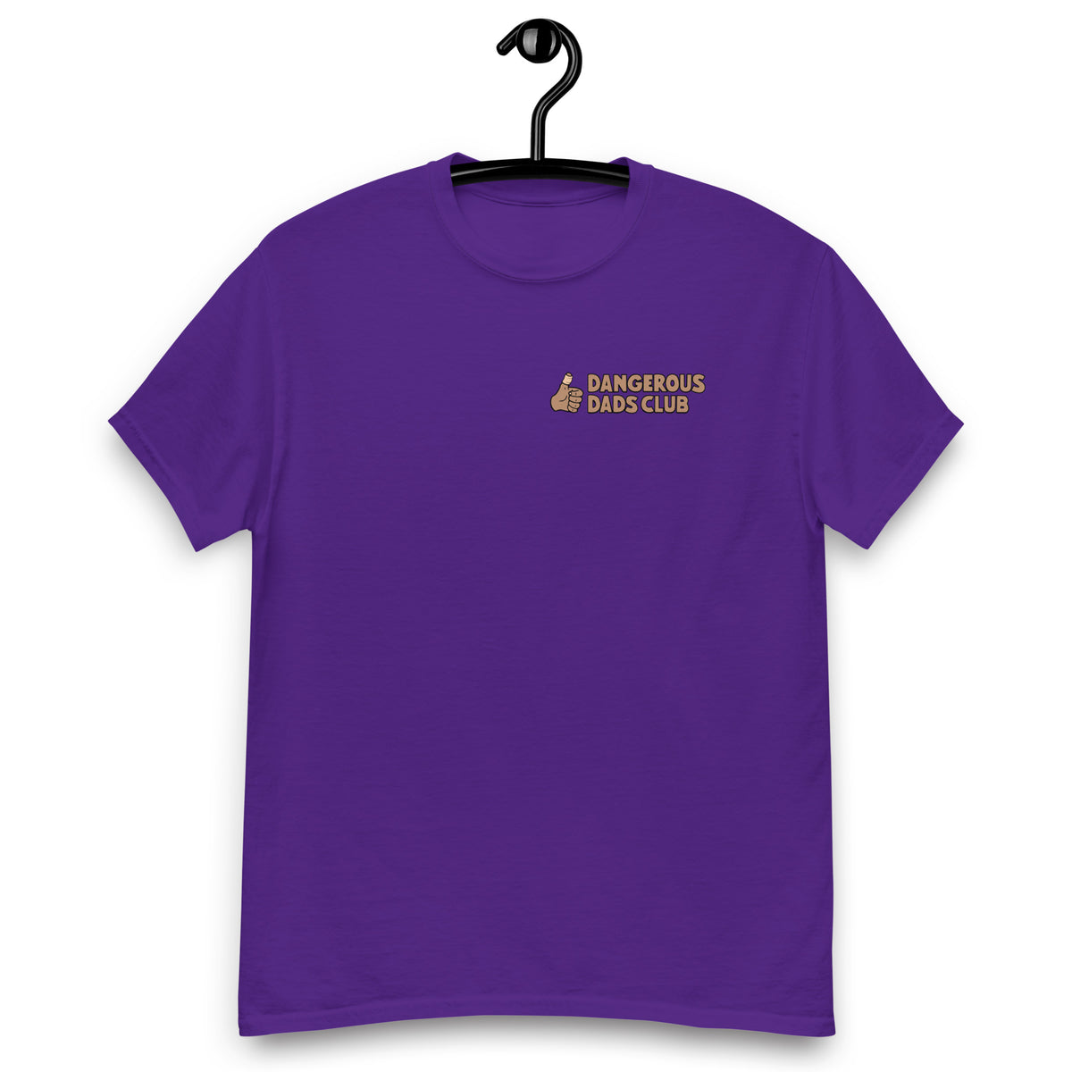 Dangerous Dads Club T-Shirt - Brown logo with tan thumb