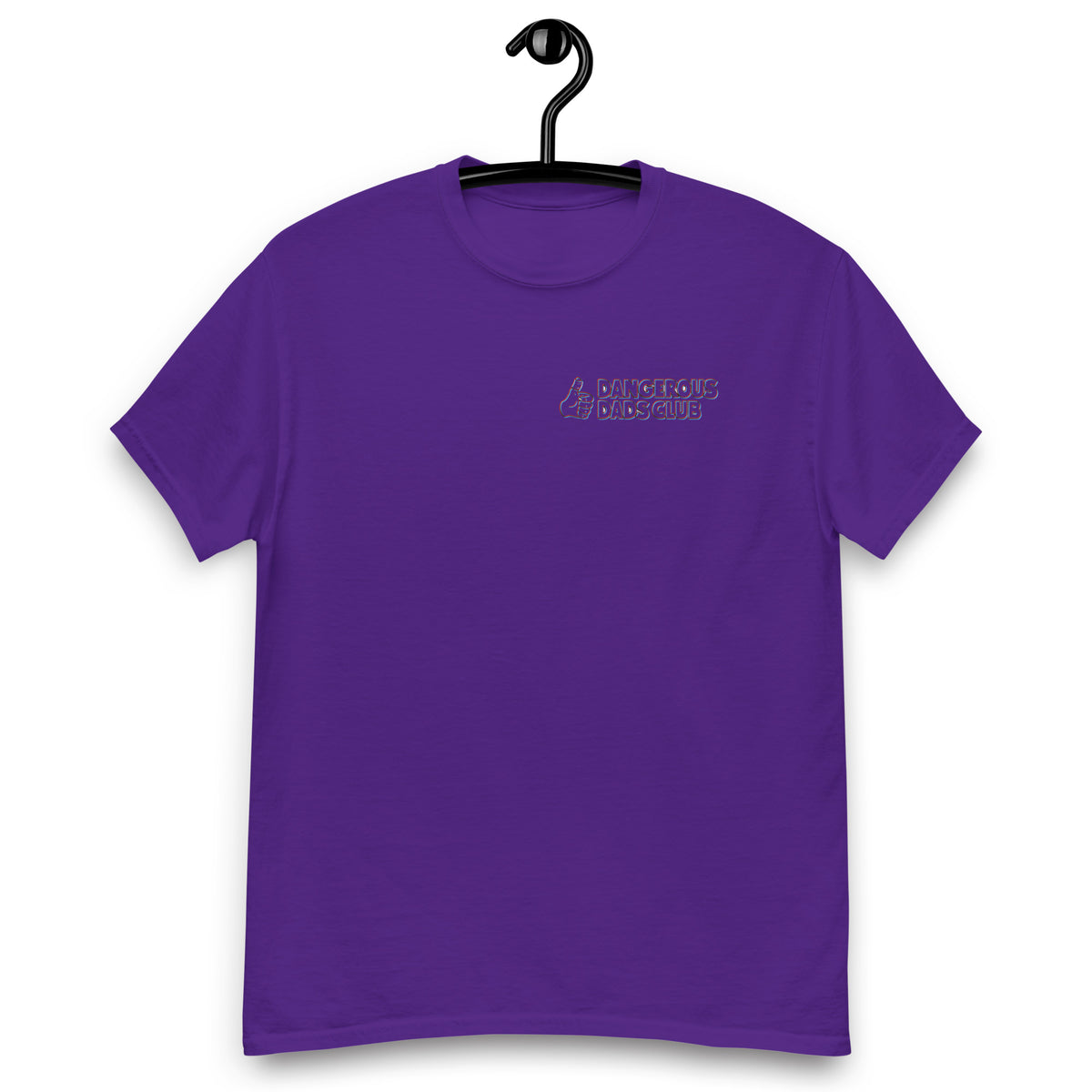 Dangerous Dads Club T-Shirt - red-blue outline logo