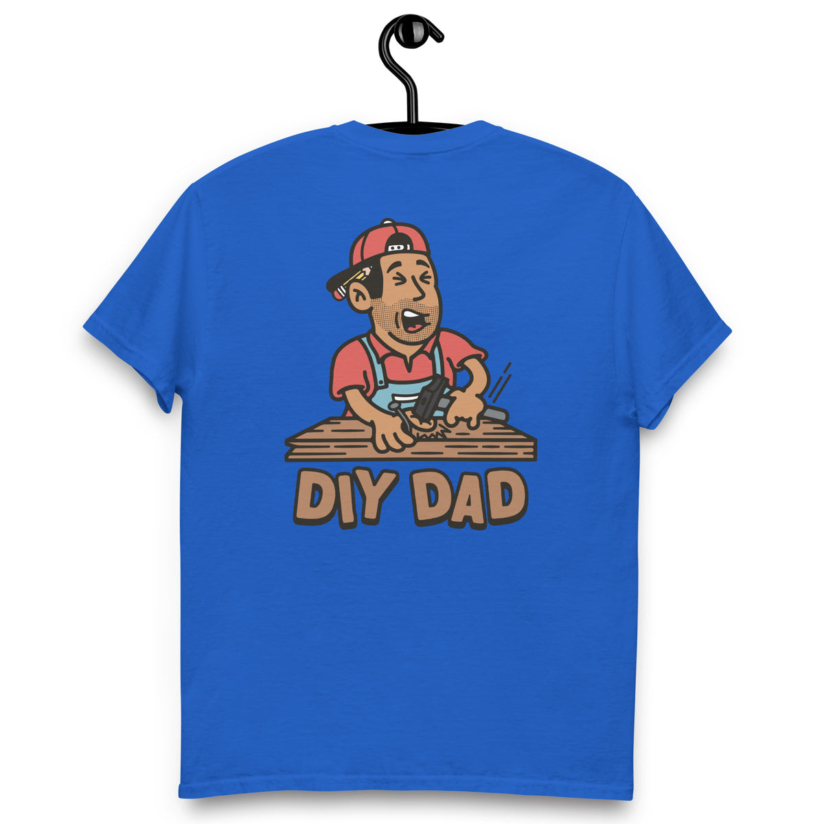 DIY Black Hair Tan Skin Tone No-Glasses Stubble Dad T-Shirt