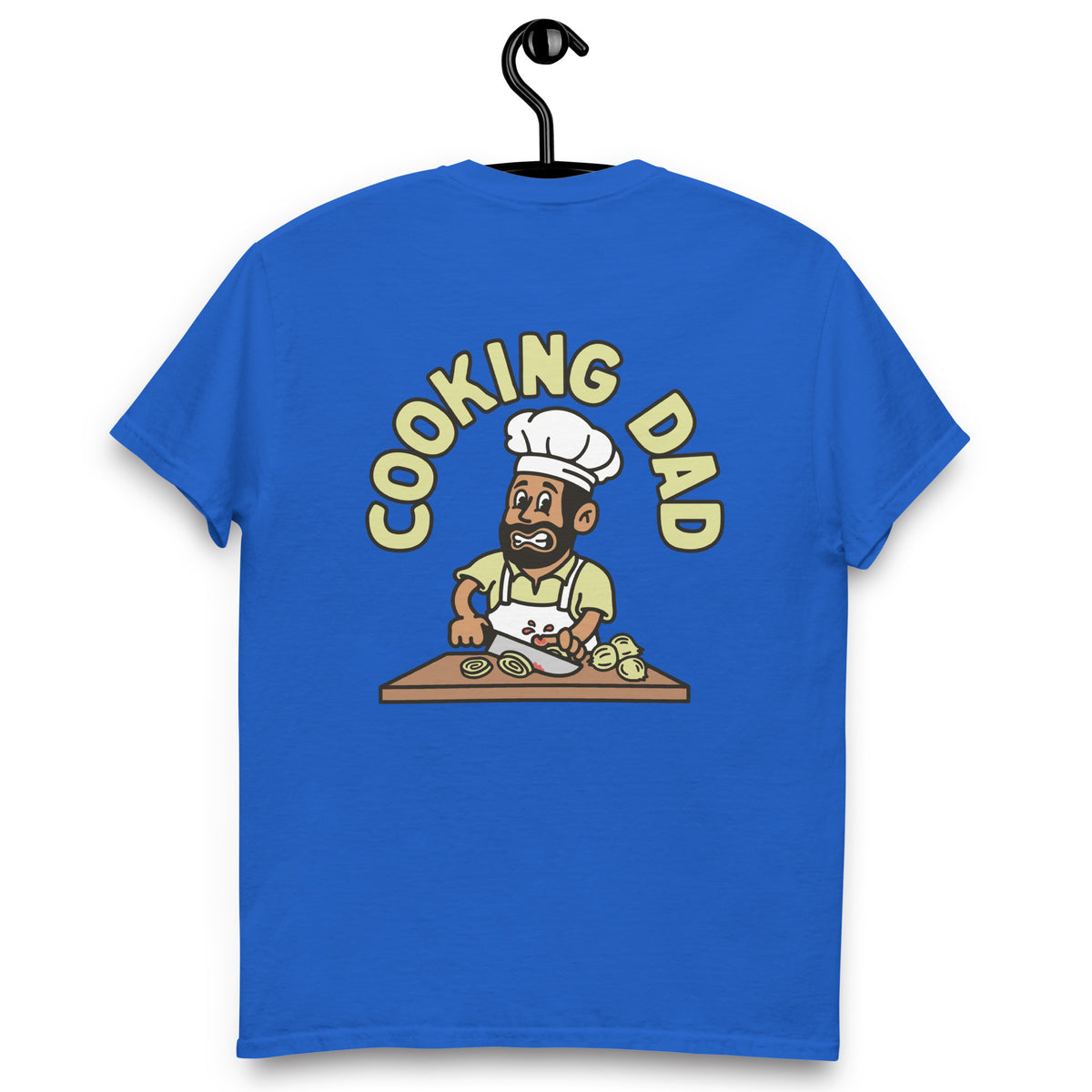 Cooking Black Hair Tan Skin Tone No-Glasses Beard Dad T-Shirt