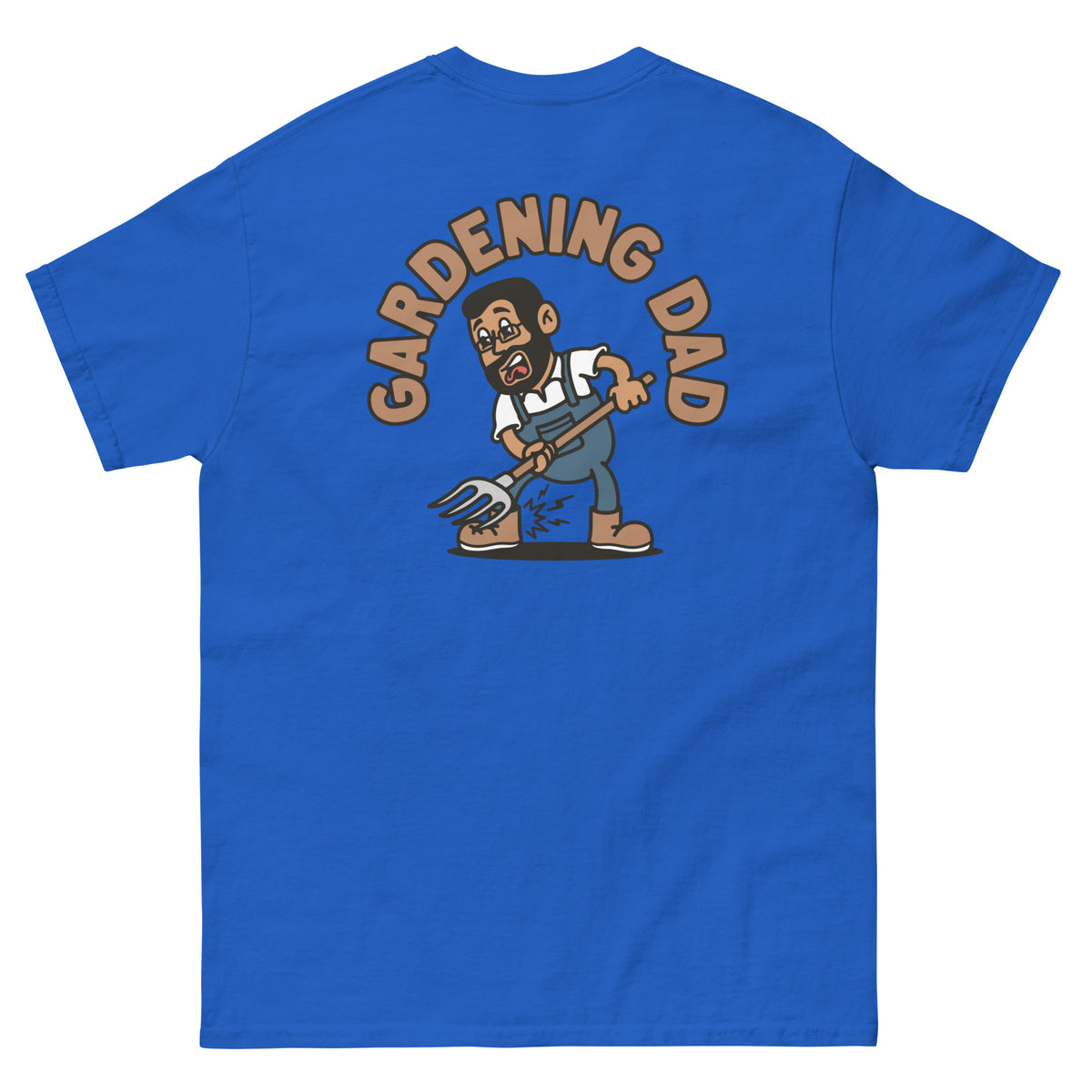 Gardening Black Hair Tan Skin Tone Glasses Short Beard Dad T-Shirt