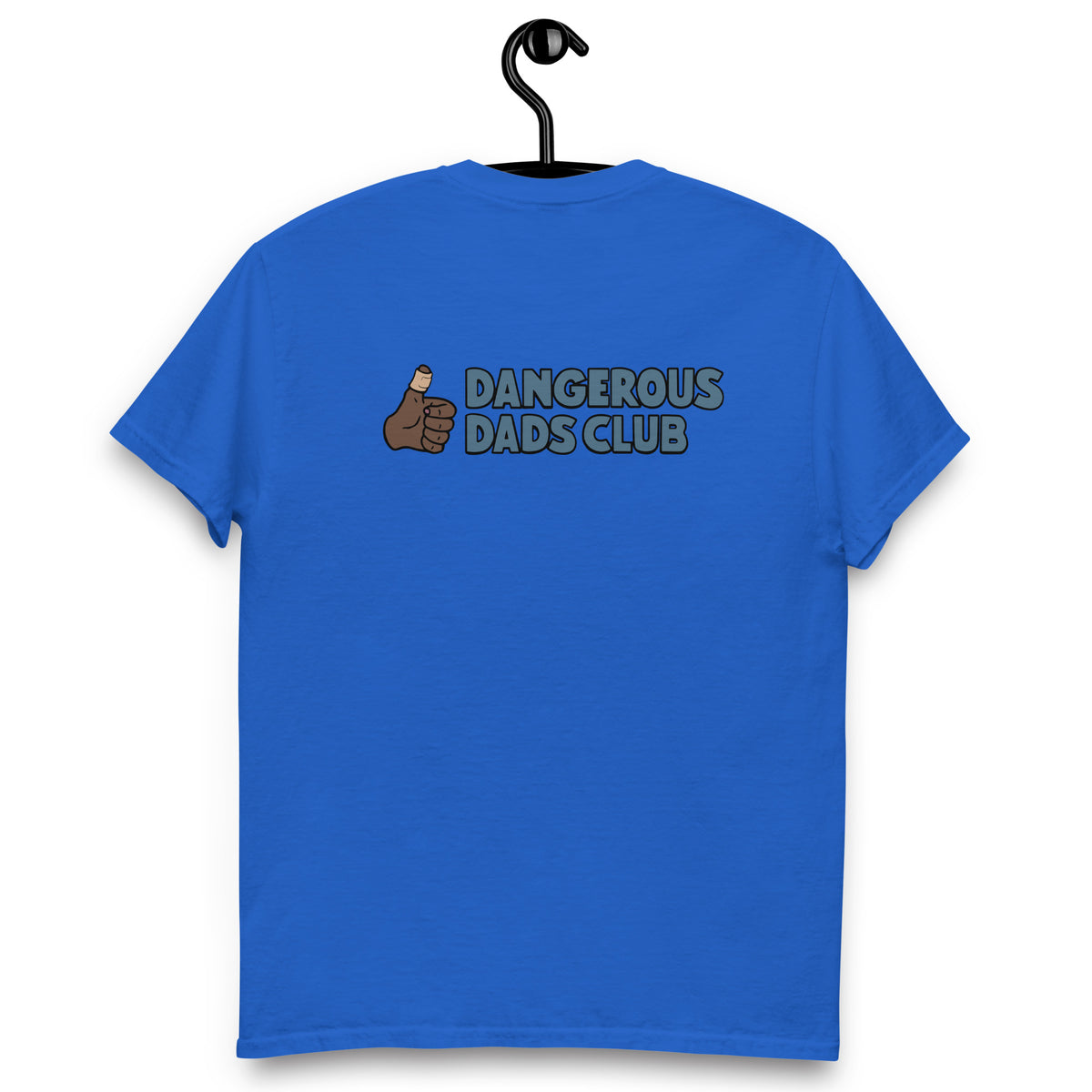 Dangerous Dads Club T-Shirt - Blue logo with dark thumb