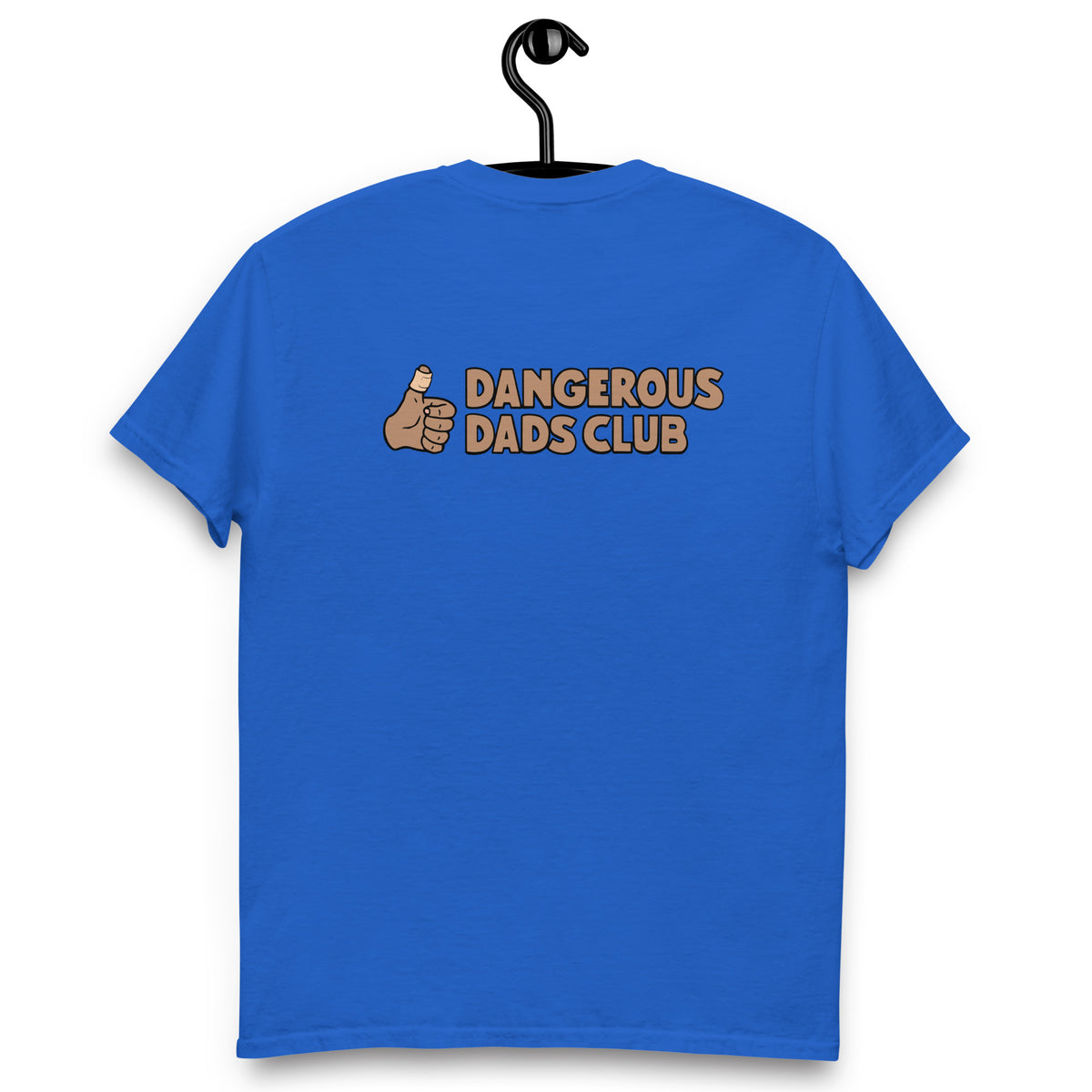 Dangerous Dads Club T-Shirt - Brown logo with tan thumb
