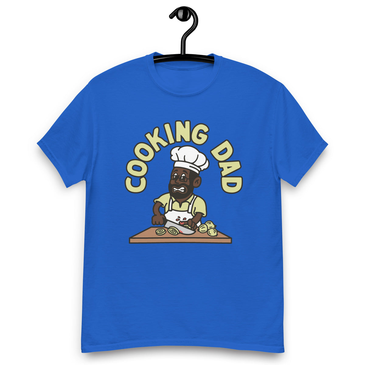 Cooking Black Hair Dark Skin Tone Glasses Beard Dad T-Shirt