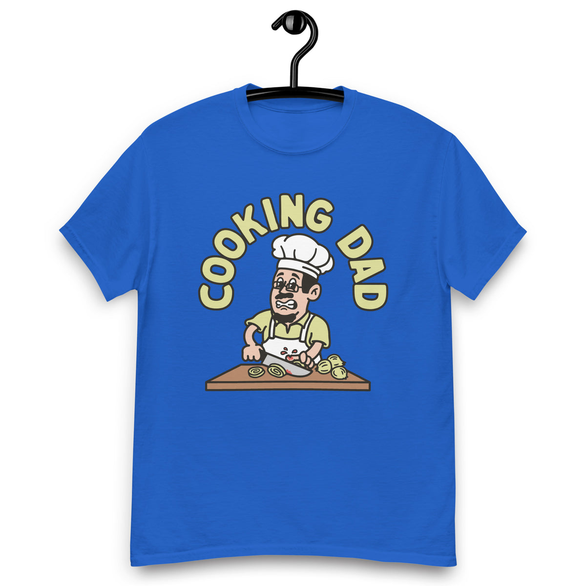 Cooking Black Hair Light Skin Tone Glasses Moustache & Chin Beard Dad T-Shirt
