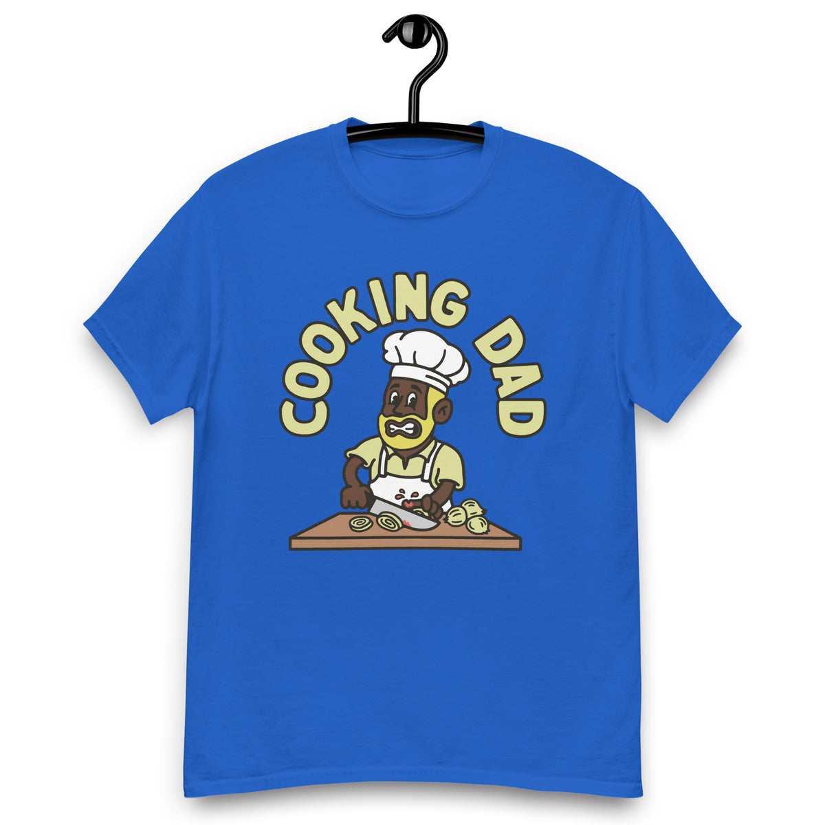 Cooking Blond Hair Dark Skin Tone No-Glasses Beard Dad T-Shirt