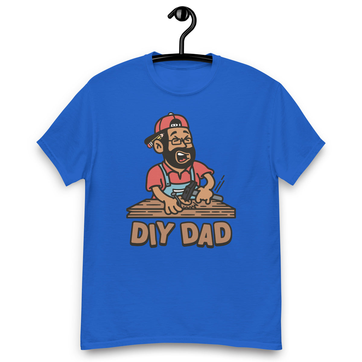 DIY Black Hair Tan Skin Tone Glasses Beard Dad T-Shirt