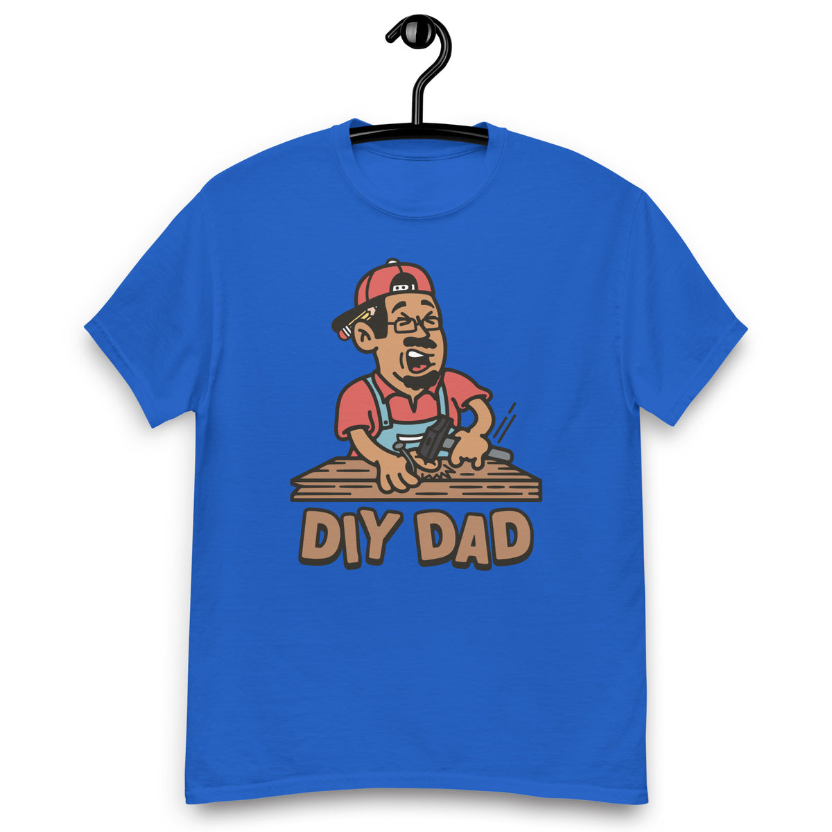 DIY Black Hair Tan Skin Tone Glasses Moustache & Chin Beard Dad T-Shirt