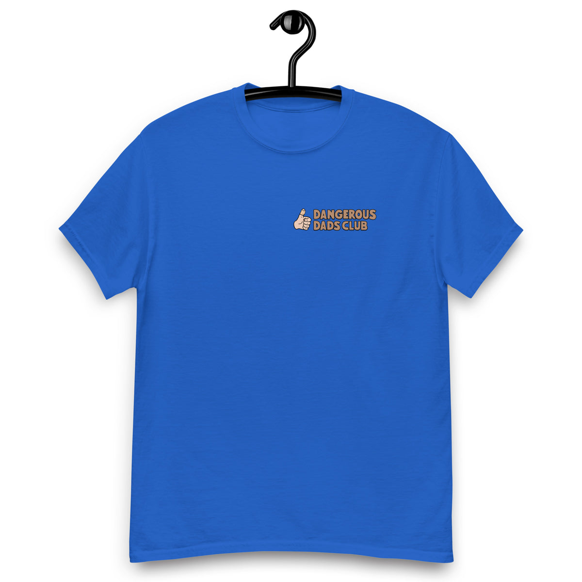 Climbing Black Hair Light Skin Tone No-Glasses Stubble Dad T-Shirt