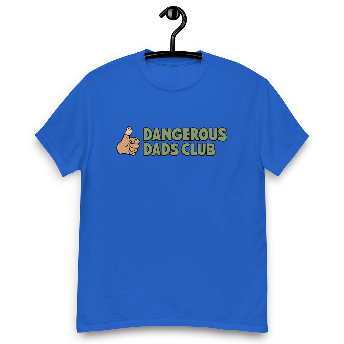 Dangerous Dads Club T-Shirt - Green logo-tan thumb