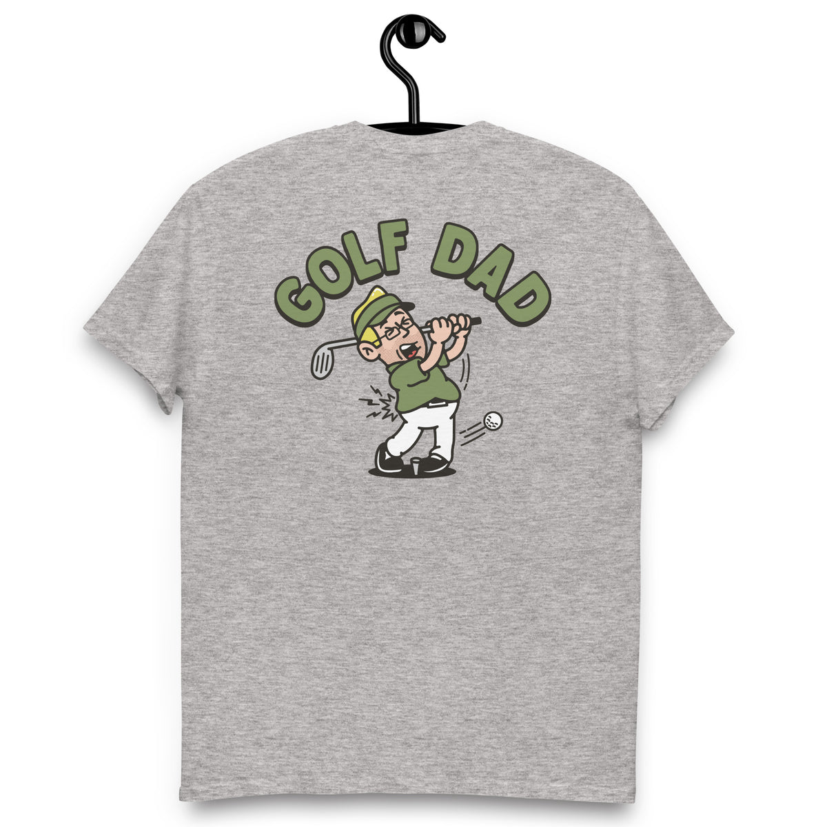 Golf Blond Hair Light Skin Tone Glasses Stubble Dad T-Shirt