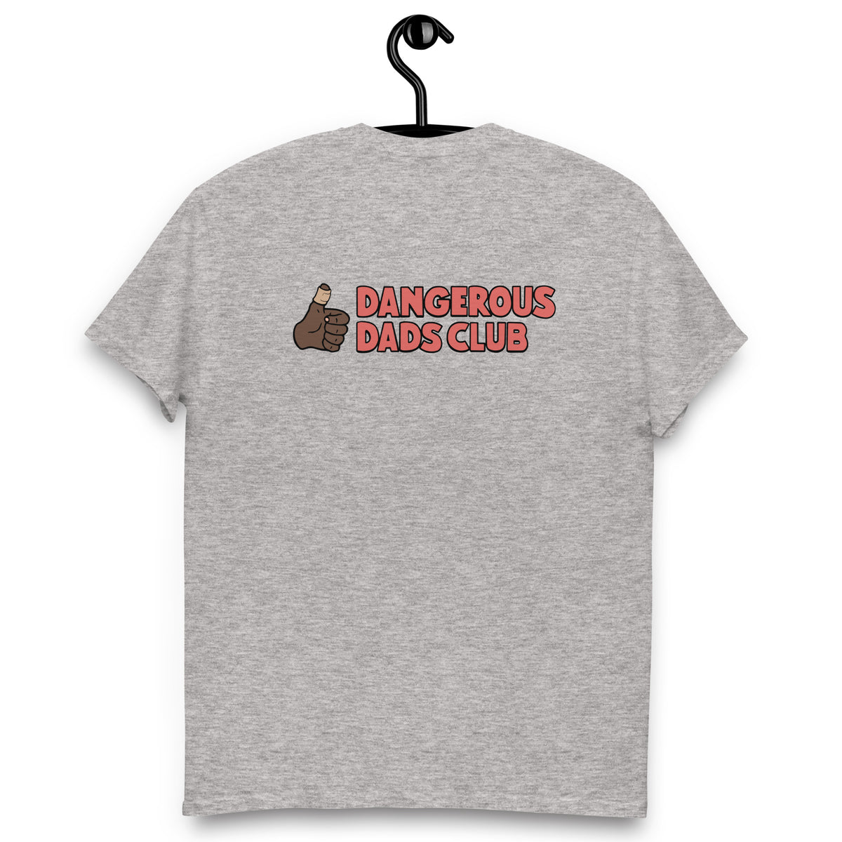 Dangerous Dads Club T-Shirt - red logo with dark thumb