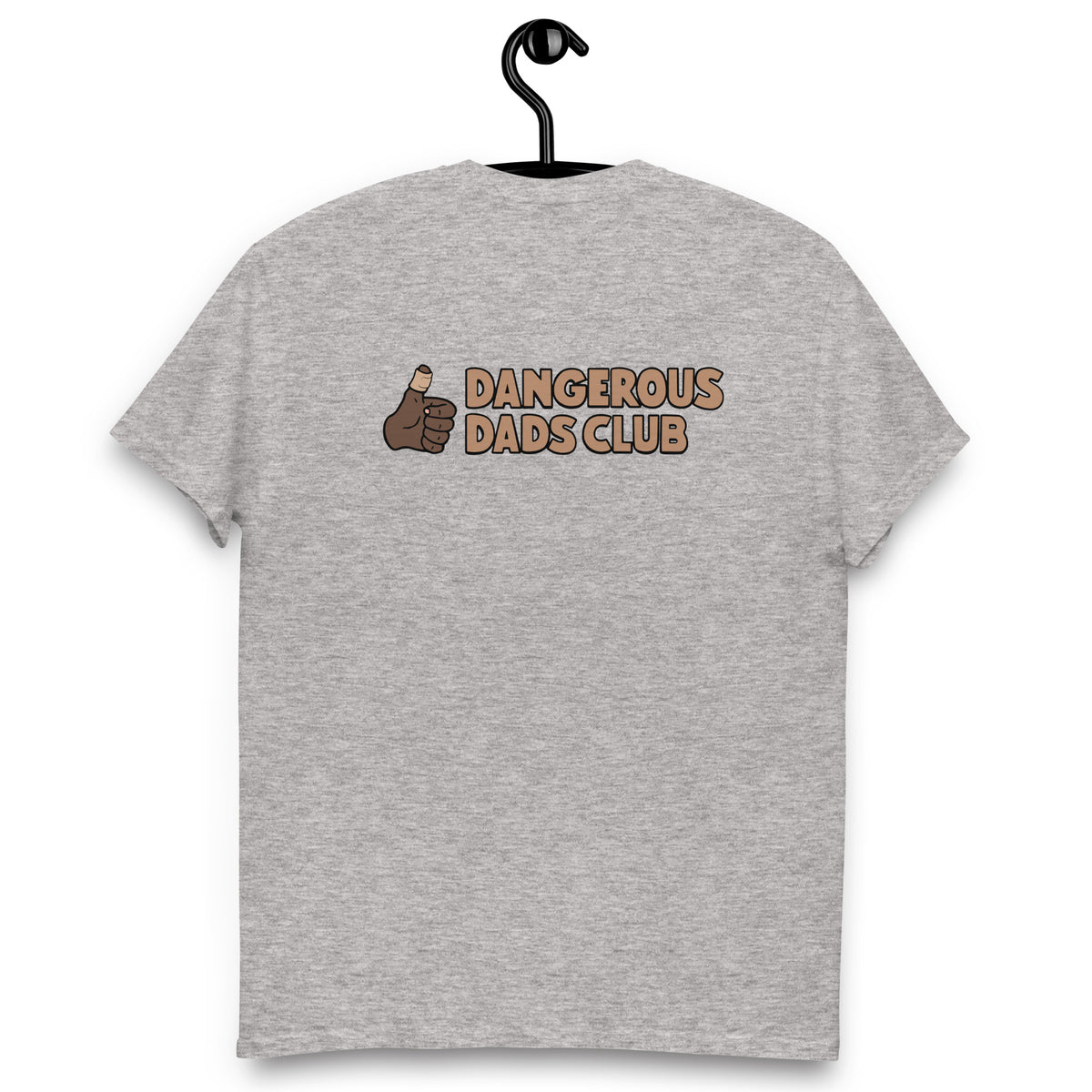 Dangerous Dads Club T-Shirt - Brown logo with dark thumb