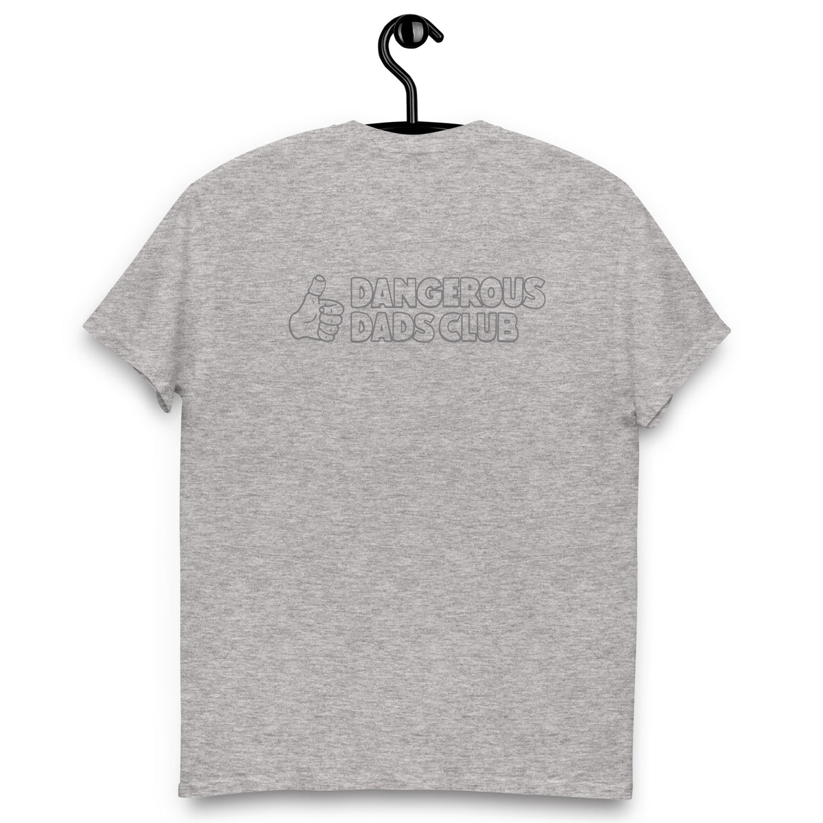 Dangerous Dads Club T-Shirt - grey outline logo