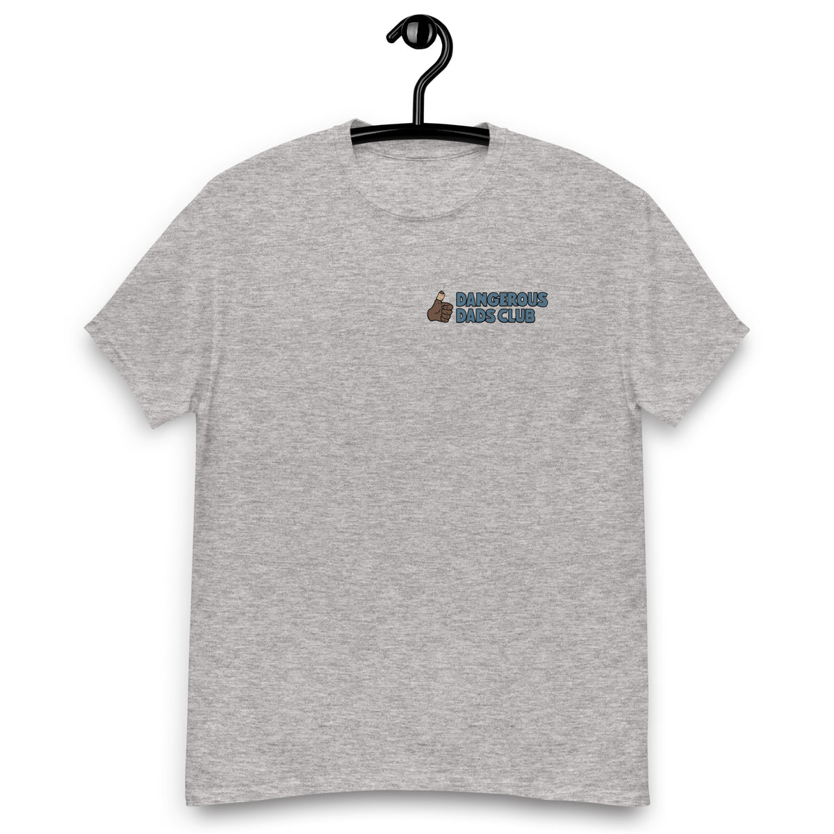 Dangerous Dads Club T-Shirt - Blue logo with dark thumb