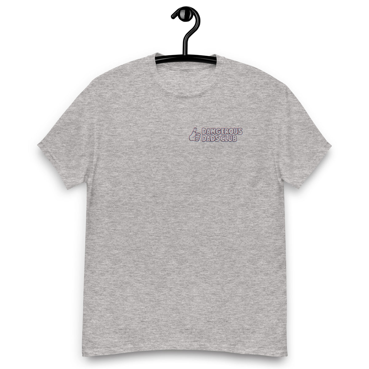 Dangerous Dads Club T-Shirt - red-blue outline logo