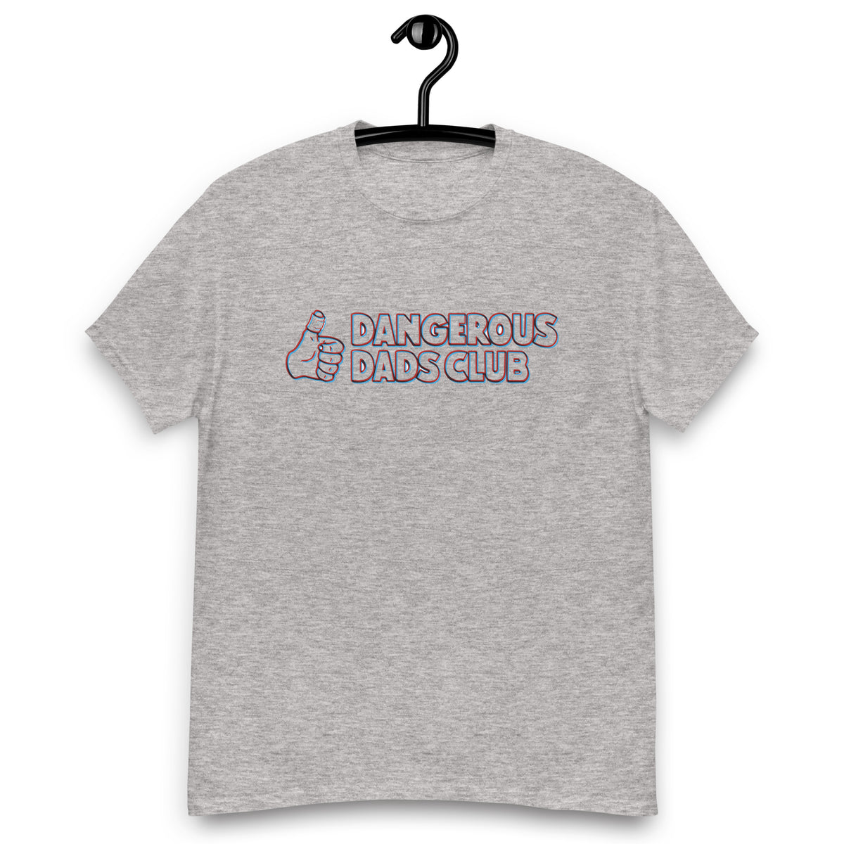 Dangerous Dads Club T-Shirt - Red-blue outline logo