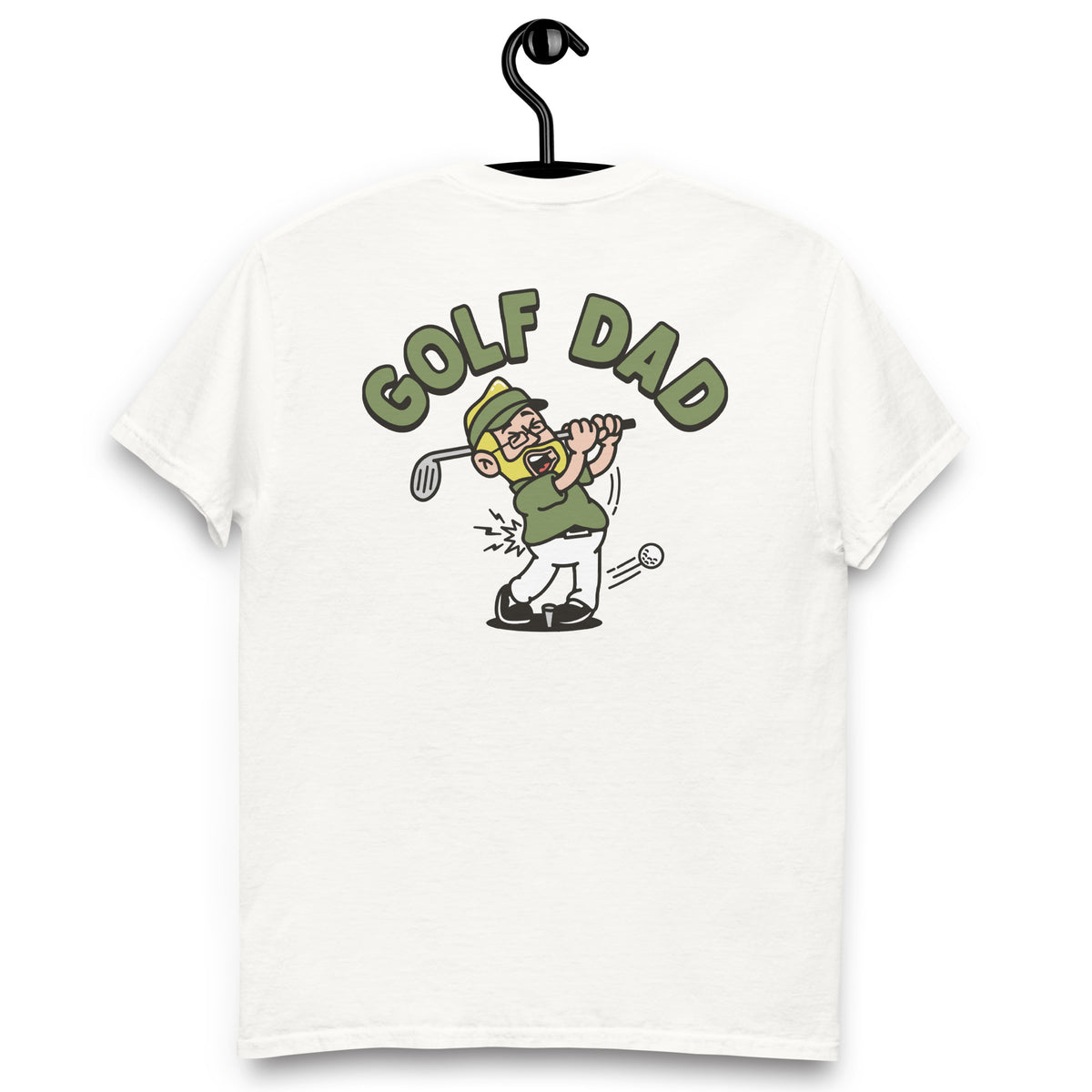 Golf Blond Hair Light Skin Tone Glasses Beard Dad T-Shirt