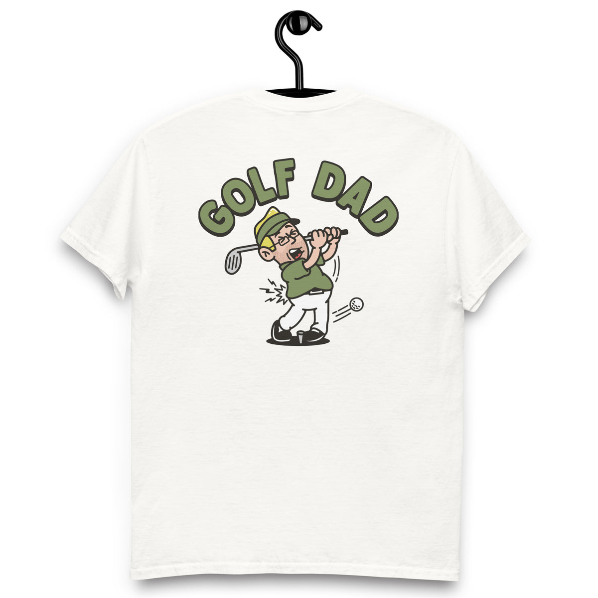 Golf Blond Hair Light Skin Tone Glasses Stubble Dad T-Shirt