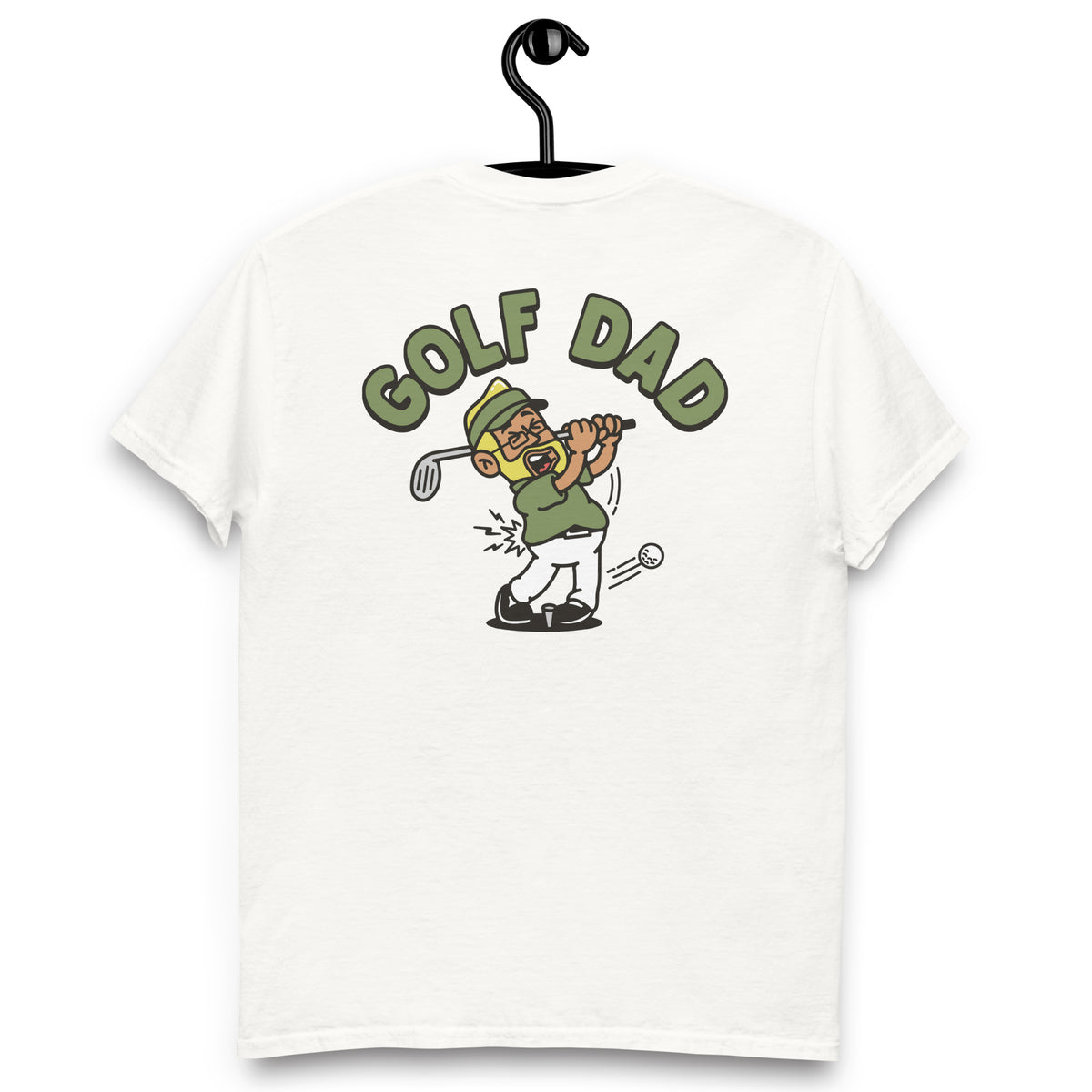 Golf Blond Hair Tan Skin Tone Glasses Beard Dad T-Shirt