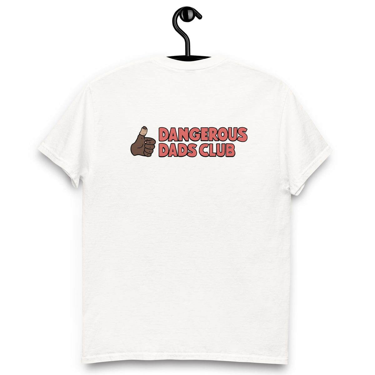 Dangerous Dads Club T-Shirt - red logo with dark thumb