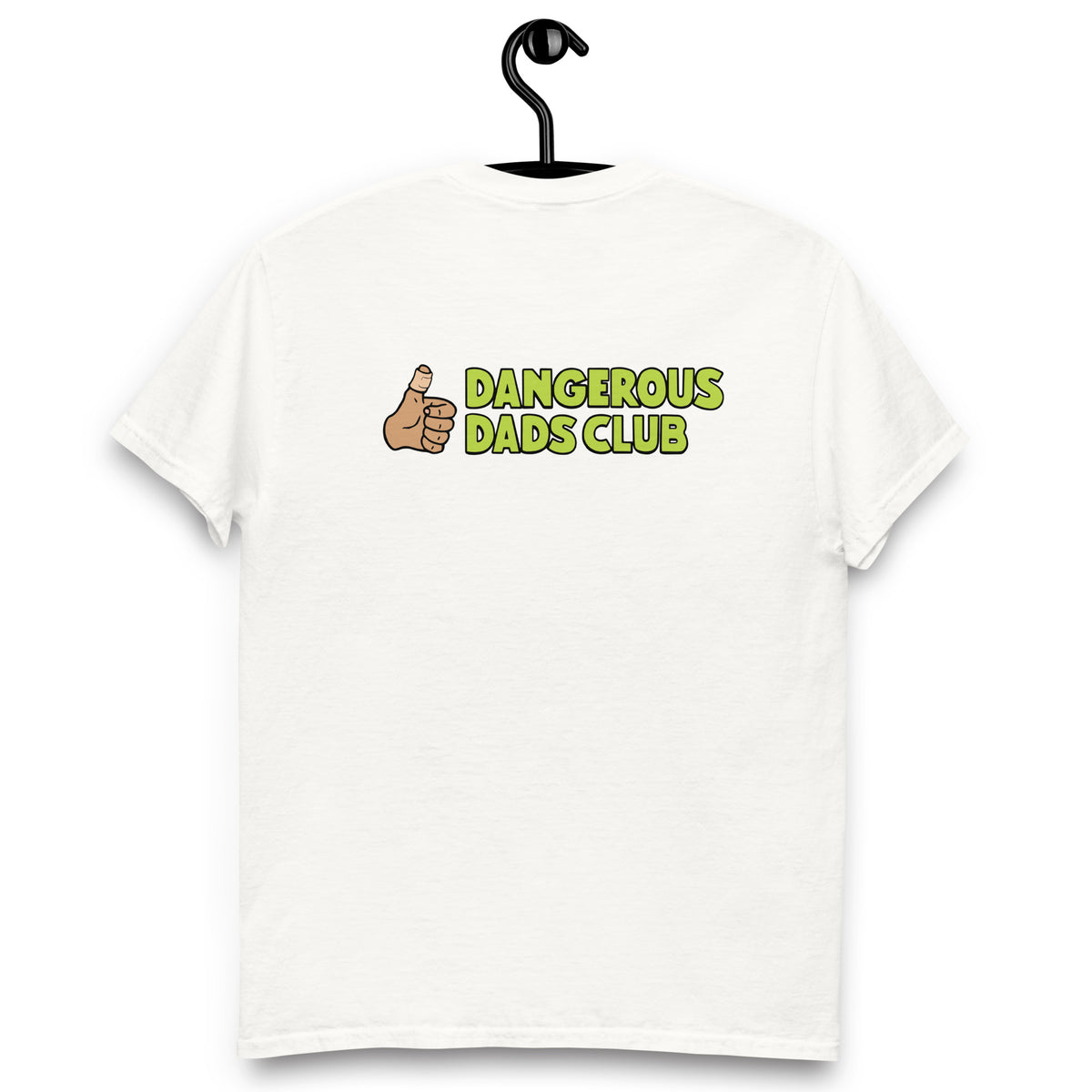 Dangerous Dads Club T-Shirt - L.Green logo with tan thumb